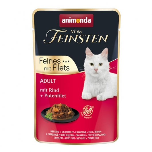 Animonda vom Feinsten Cat Adult Rind & Putenfilet 85g – 18er-Pack