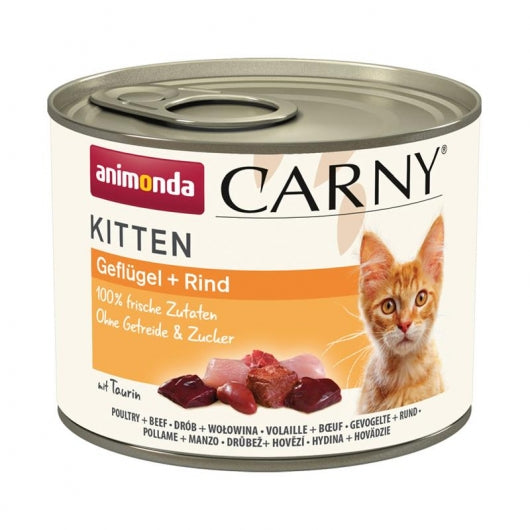 Animonda Carny Kitten Geflügel & Rind – 12er-Pack