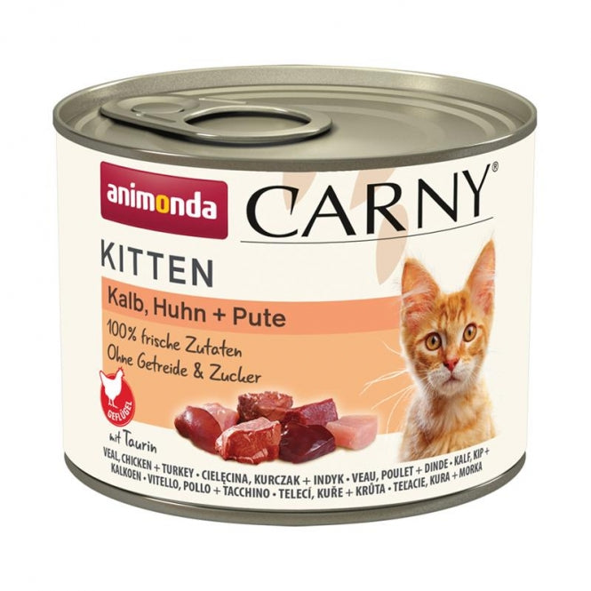 Animonda Carny Kitten Kalb, Huhn & Pute – 12er-Pack