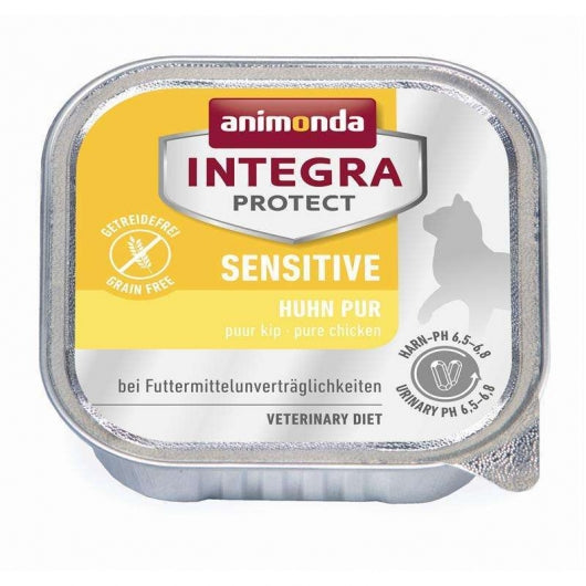 Animonda Cat Schale Integra Protect Sensitiv mit Huhn pur 100g – 16er-Pack