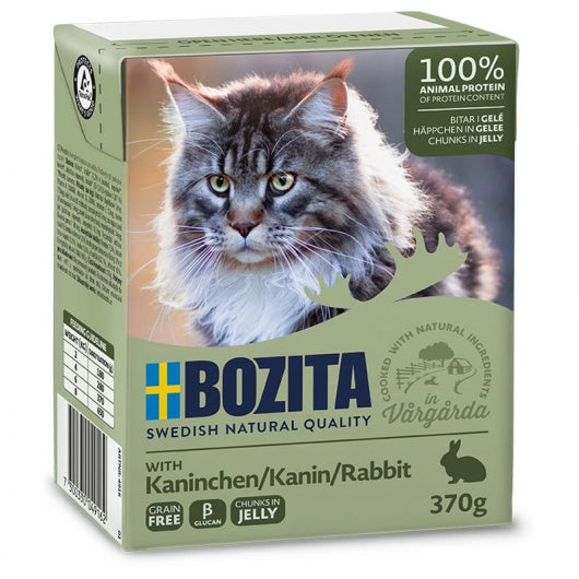 Bozita Cat Tetra Recard Häppchen in Gelee Kaninchen 370g – 6er-Pack