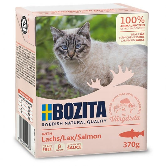 Bozita Cat Tetra Recard Häppchen in Soße Lachs 370g – 6er-Pack