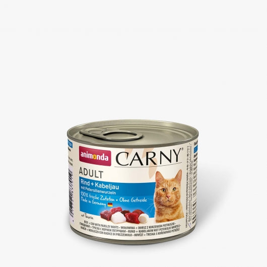 Animonda Cat Dose Carny Adult Rind & Kabeljau & Petersilienwurzeln – 6er-Pack