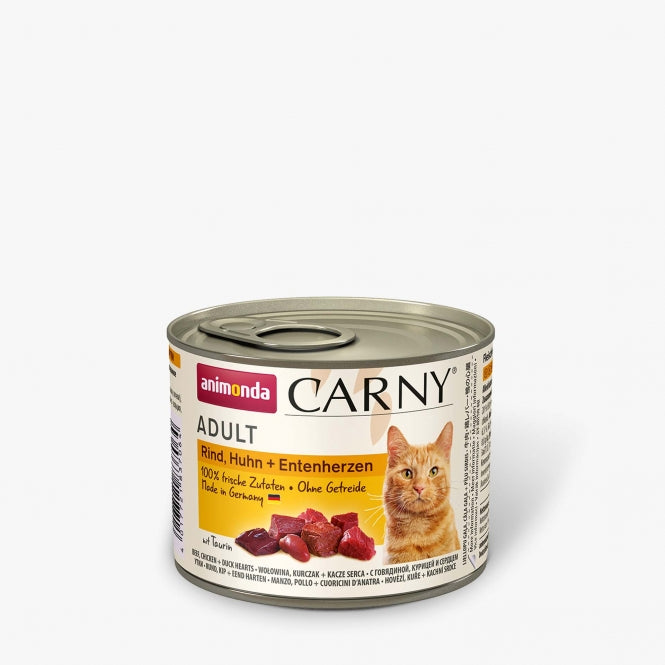Animonda Cat Dose Carny Adult Rind & Huhn & Entenherzen – 6er-Pack