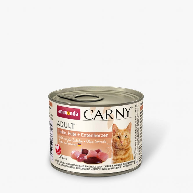 Animonda Cat Dose Carny Adult Huhn & Pute & Entenherzen – 6er-Pack