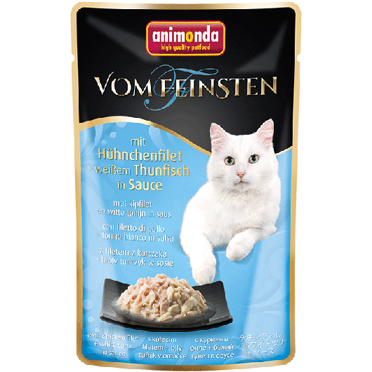 Animonda vom Feinsten mit Hühnchenfilet & weißer Thunfisch in Sauce 50g – 18er-Pack