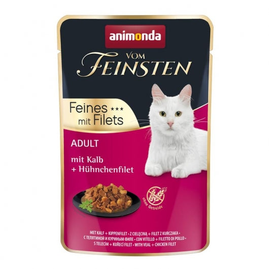Animonda vom Feinsten Cat Adult Kalb & Hühnchenfilet 85g – 18er-Pack