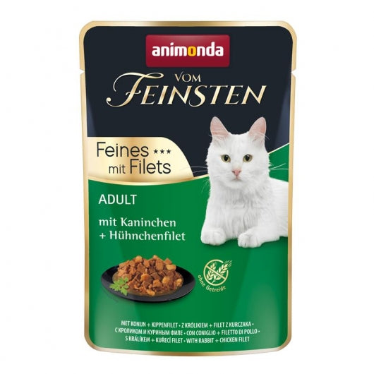 Animonda vom Feinsten Cat Adult Kaninchen & Hühnchenfilet 85g – 18er-Pack
