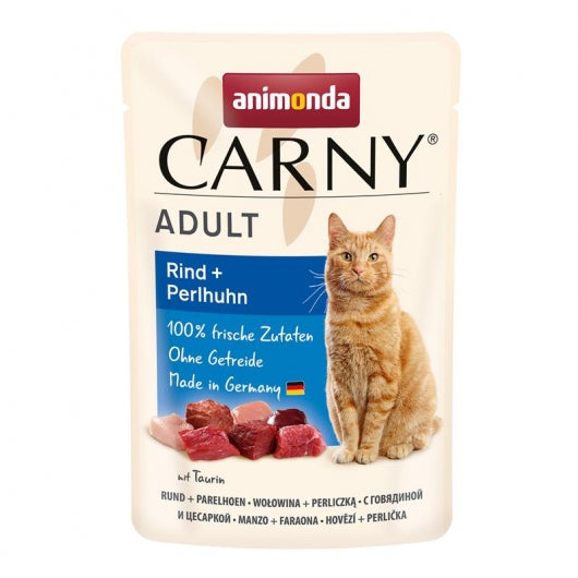 Animonda Carny PB Adult Rind + Perlhuhn 85g – 12er-Pack