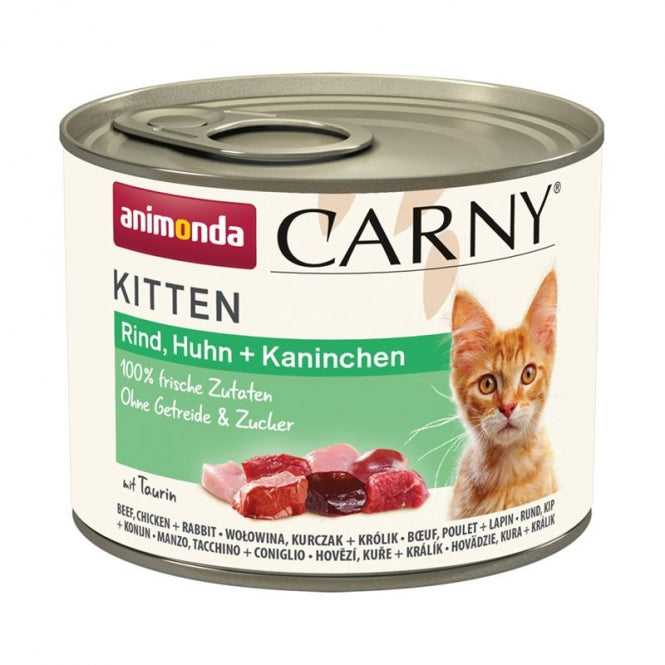 Animonda Carny Kitten Rind, Huhn & Kaninchen – 12er-Pack