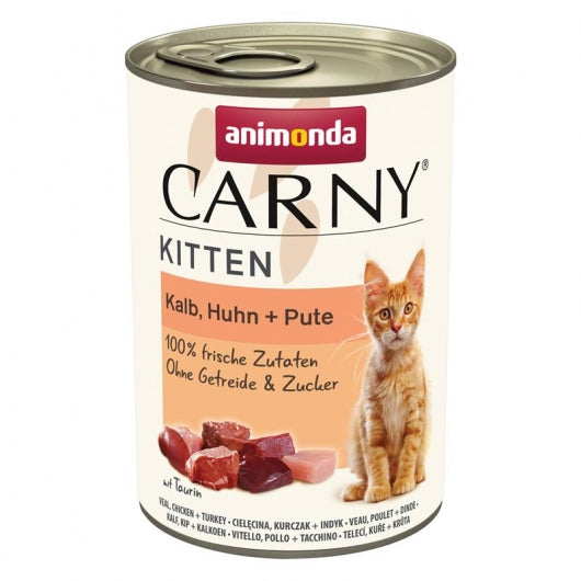 Animonda Carny Kitten Kalb, Huhn & Pute – 12er-Pack