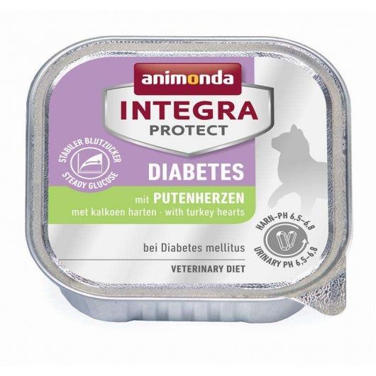Animonda Cat Schale Integra Protect Diabetes mit Putenherzen 100g – 16er-Pack