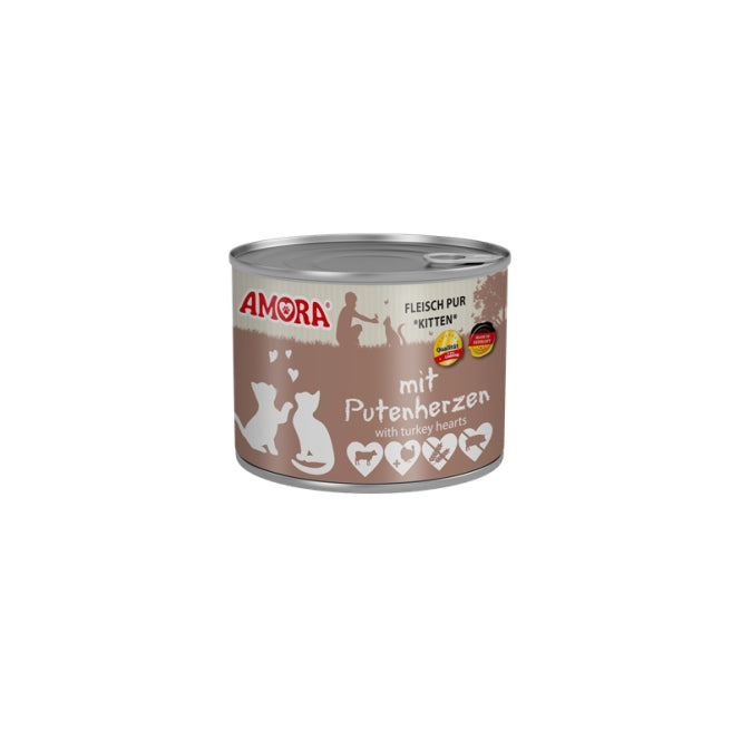 Amora Cat Dose Katzenkinder mit Putenherzen - 200g – 6er-Pack