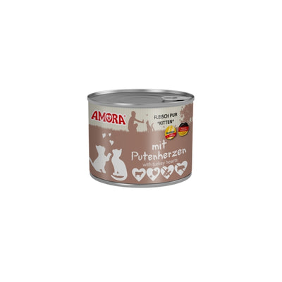 Amora Cat Dose Katzenkinder mit Putenherzen - 200g – 6er-Pack