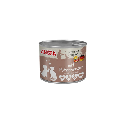 Amora Cat Dose Katzenkinder mit Putenherzen - 200g – 6er-Pack