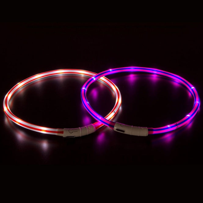 Karlie Visio Light LED-Leuchtschlauch mit USB - Gestreift - rot
