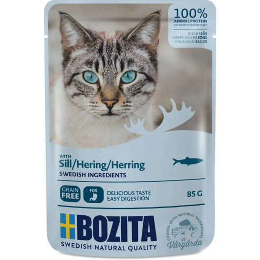 Bozita Pouch Häppchen in Soße mit Hering 85g – 12er-Pack