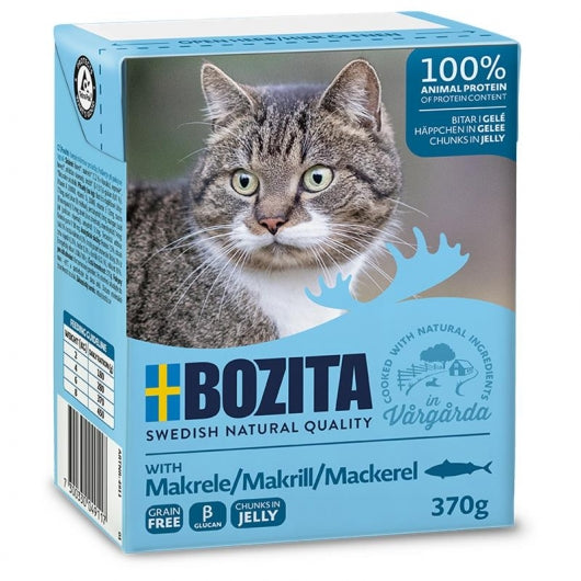 Bozita Cat Tetra Recard Häppchen in Gelee Makrele 370g – 6er-Pack