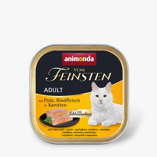 Animonda vom Feinsten mit Schlemmerkern mit Pute, Rindfleisch & Karotten 100g – 32er-Pack