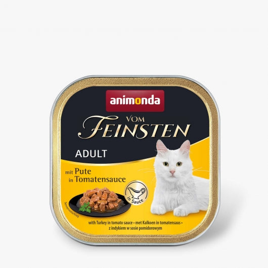 Animonda Vom Feinsten mit Pute in Tomatensauce 100g – 32er-Pack