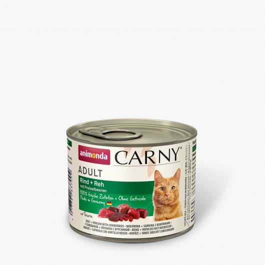 Animonda Cat Dose Carny Adult Rind & Reh & Preiselbeeren – 6er-Pack