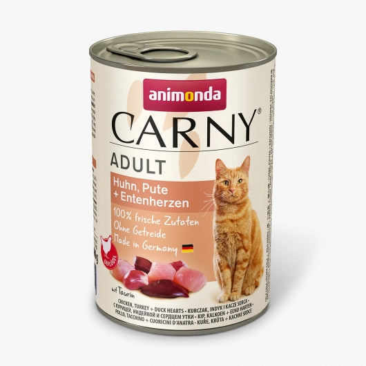 Animonda Cat Dose Carny Adult Huhn & Pute & Entenherzen – 6er-Pack