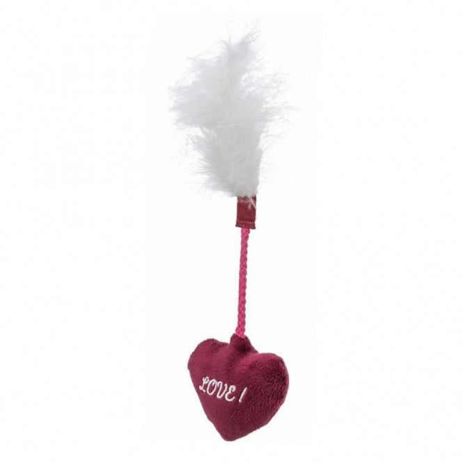 Trixie Katzenspielzeug Valentines Herz mit Federn