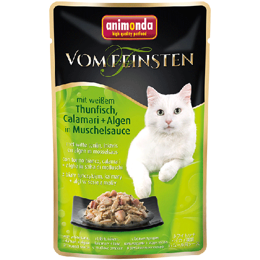 Animonda vom Feinsten mit Hühnchenfilet & Thunfisch, Calamari + Algen 50g – 18er-Pack