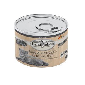 Landfleisch Cat Kitten Pastete Rind & Geflügelkomposition - 195 g – 6er-Pack